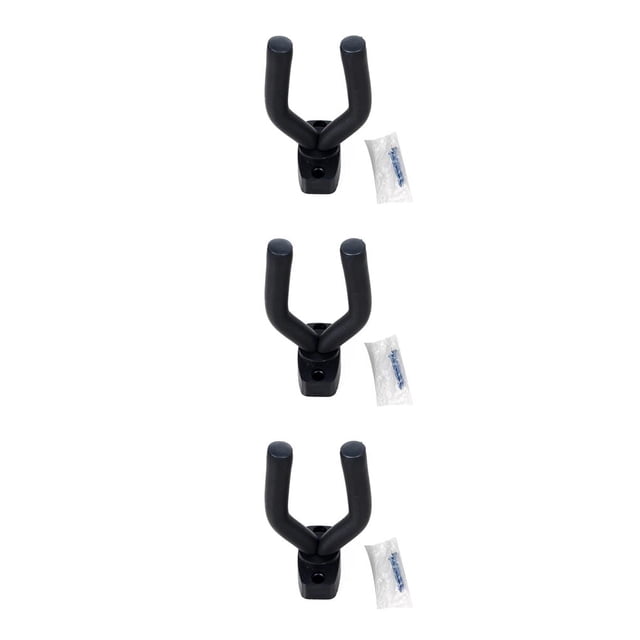 Eigraketly Gancho para colgar guitarra de montaje en pared, soporte antideslizante para guitarra eléctrica acústica, instrumento de cuerda para ukelele Negro 13 * 7 cm 3piezas Eigraketly CBP001514
