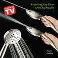 thumbnail image 4 of AquaCare High-pressure 50-setting 3-way Luxury 2-in-1 Dual Showerhead Combo with Built-in 2-mode Power Wash, Antimicrobial Nozzles and Bonus Wall Bracket, 4 of 4