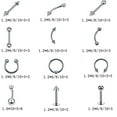 thumbnail image 2 of 60PCS Body Piercing Set Universal Piercing Jewelry Set Body Jewelry Set, 2 of 10