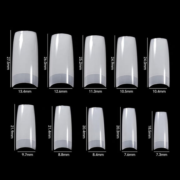 500pcs French Half cover Artificial False Nail Tips Fake Nails Manicure - Jargod