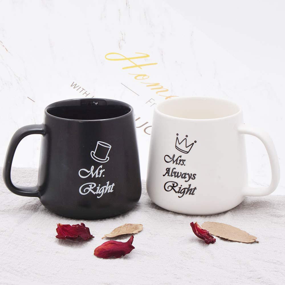 Set Of Mr Right Mrs Always Right Coffee Mugs Wedding Gift Christmas Gift Couple 