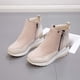 thumbnail image 5 of Amzcrzy Zapatos de mujer,Zapatos de mujer,Zapatillas de mujer, Botas retro de color liso con suela gruesa y tacón alto, punta redonda y estilo casual para mujer. Sandalias Mujer Zapatillas De Casa, 5 of 5