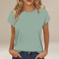 thumbnail image 2 of beishanbush Hot Sales Saving $10 Summer Basic Tee Women's Blouse,Short Sleeve Neck Cute Trendy Summer Under $10, 2 of 4