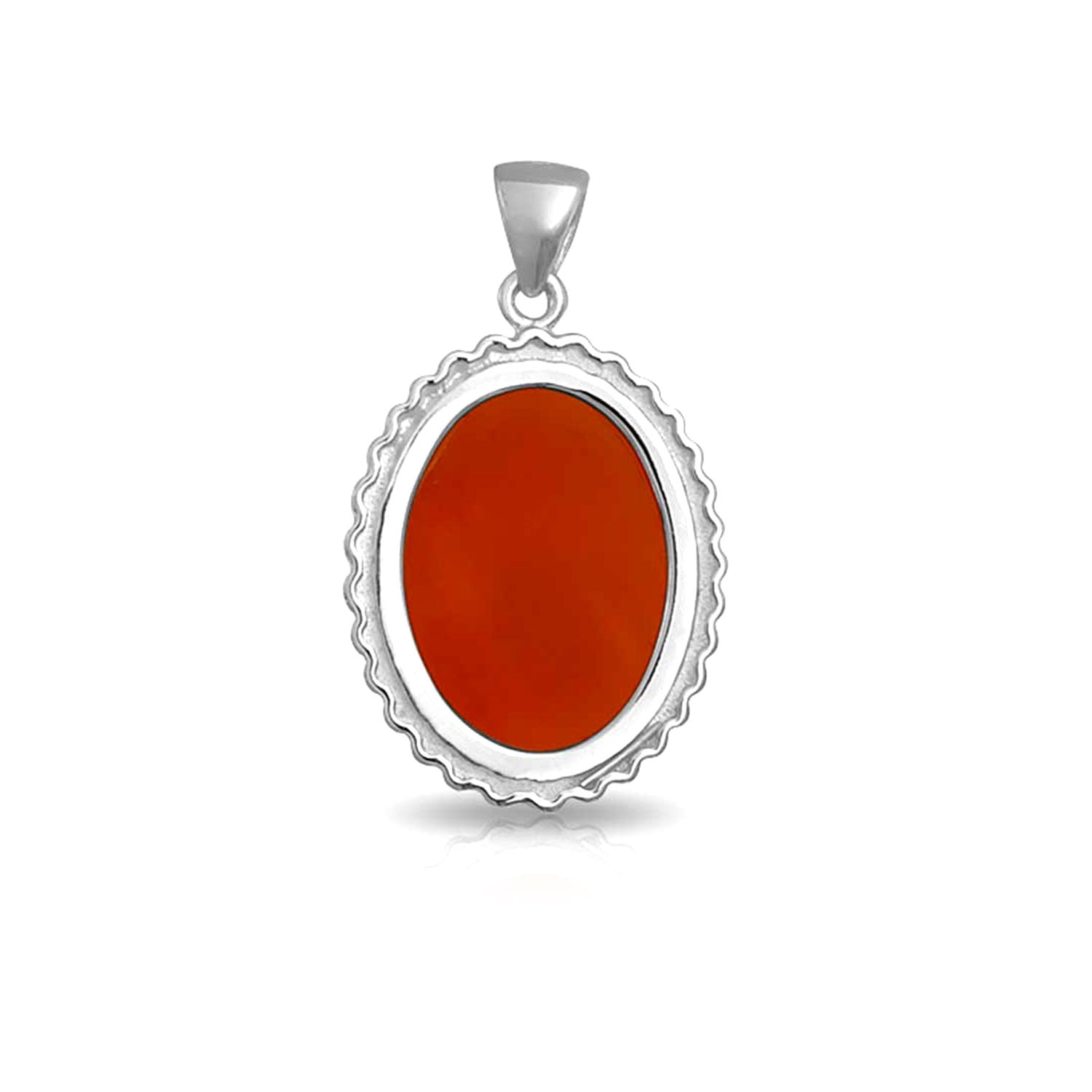 Collier et Pendentif Rond en Argent 925/1000 et Nacre - 41cm Collier et Pendentif Rond en Argent 925/1000 et Nacre - 41cm
