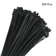 thumbnail image 3 of 500pcs 8 Inch 11 Lbs Cable Zip Ties Self-Locking Small Nylon Cable Tie Wraps 1/8" for Cord Management, Black, 3 of 6