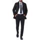 thumbnail image 2 of Abrigo de media longitud INSPIRE CHIC para hombre, abrigo de invierno con cremallera y un solo botón, abrigo de negocios con cuello de bufanda, color negro, 2 of 6