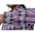 thumbnail image 5 of Ridgecut FLW23-90732 Women's Long Sleeve Flex Flannel Shirt, Purple Plaid, XL, 5 of 6