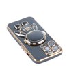 thumbnail image 1 of Funda con soporte oculto para astronauta compatible con iPhone carcasa galvanizada para teléfono con soporte película protectora para lente, 1 of 10