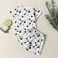 thumbnail image 4 of Easter Baby Girl Outfit Size 2-12 Short Sleeves Funny Bunny Suit Easter Egg Shirt Pajamas Soft and Comfortable Tops Shorts 2 PC Sets Children Clothing Z09-Black 7-8 Years, 4 of 7