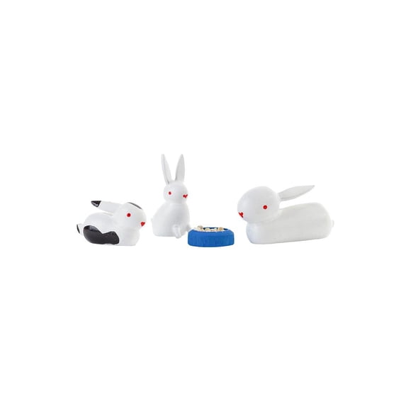 Dregeno Figurines de Pâques - Famille de Lapins - 2"H x 1.75"W x 1.25"D