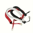thumbnail image 1 of Estbridge 1pc FlexiMax 2-Meter Single-Line Telephone Receiver Coiled Cable  4P4C Connector  Durable Plastic  No Battery Required, 1 of 5