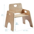 thumbnail image 2 of ECR4Kids Stackable Wooden Chair for Toddlers, Weaning Chair Seating Set, 10in Seat Height, 2-Pack, 2 of 6