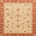 thumbnail image 1 of Ahgly Company Indoor Square Abstract Bright Orange Oriental Area Rugs, 4' Square, 1 of 6
