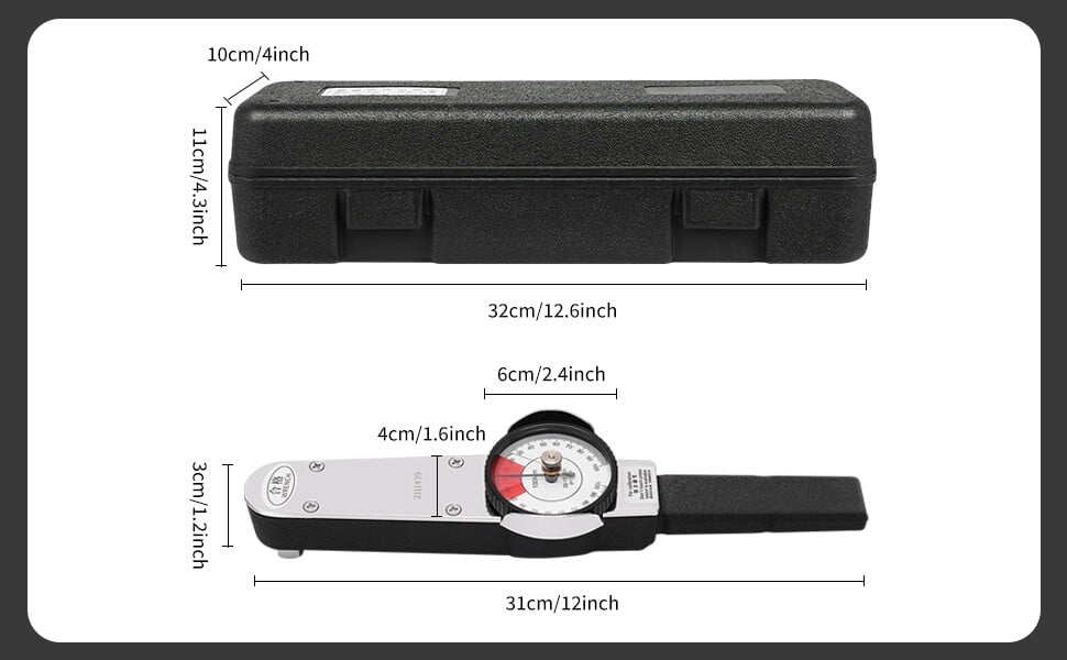 TLB Dial Indicator Torque Wrench Indicating Torquemeter Torque Testing 0-100n.m for Machining Field