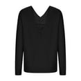 thumbnail image 7 of Caywon Women's Autumn Winter Pullover Long Sleeve V-Neck Loose Solid Color Pullover Thin Knit Sweater Top Lightweight Comfortable Loose Fit Classic V-Neck Design, 7 of 7