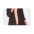 thumbnail image 2 of Karen Scott Women's Draped Open Front Cardigan Brown Size XX-Large, 2 of 3