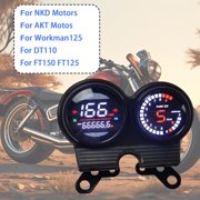 Motorcycle Dashboard Speedometer Tachometer Motorcycle Digital Odometer For NKD Motors For AKT Motos For Workman125 For DT110 For FT150 FT125-black