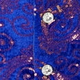 thumbnail image 3 of Mens Sequins Lapel Vest Casual Lapel Vest Performance Banquet Suit, 3 of 6