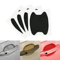 thumbnail image 5 of sweethay 4 unids/set Universal de fibra de carbono para manija de puerta de coche película adhesiva para manija de coche antiarañazos pegatina Automoción decorativa y accesorios Plata sweethay CZ10124-02, 5 of 5