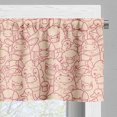 thumbnail image 3 of Ambesonne Animal Print Valance Pack of 2, Outline Farm Fauna Art, 54"X18", Pale Ruby Pale Peach, 3 of 5