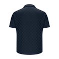 thumbnail image 4 of Mens' Sport Shirt Plus Size Plus Size Turn Down Collar Printed Lightweight Tops Polos Shirts for Men Summer Casual Pullover Blouses T-Shirts Navy 3XL, 4 of 6