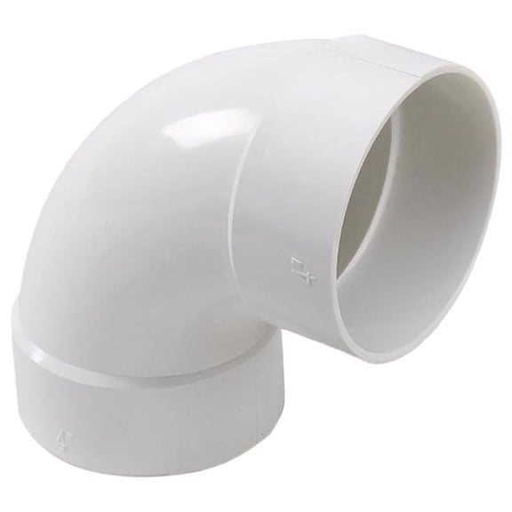 NDS 48228 Schedule 35 4 in. Hub Each x 4 in. D Hub PVC Elbow