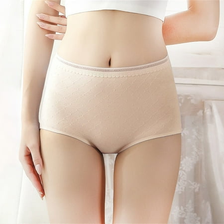 

CAICJ98 Seamless Underwear for Women Women s Fashion High Waist Underwear Solid Color Briefs Underwear Women Panties C XXL