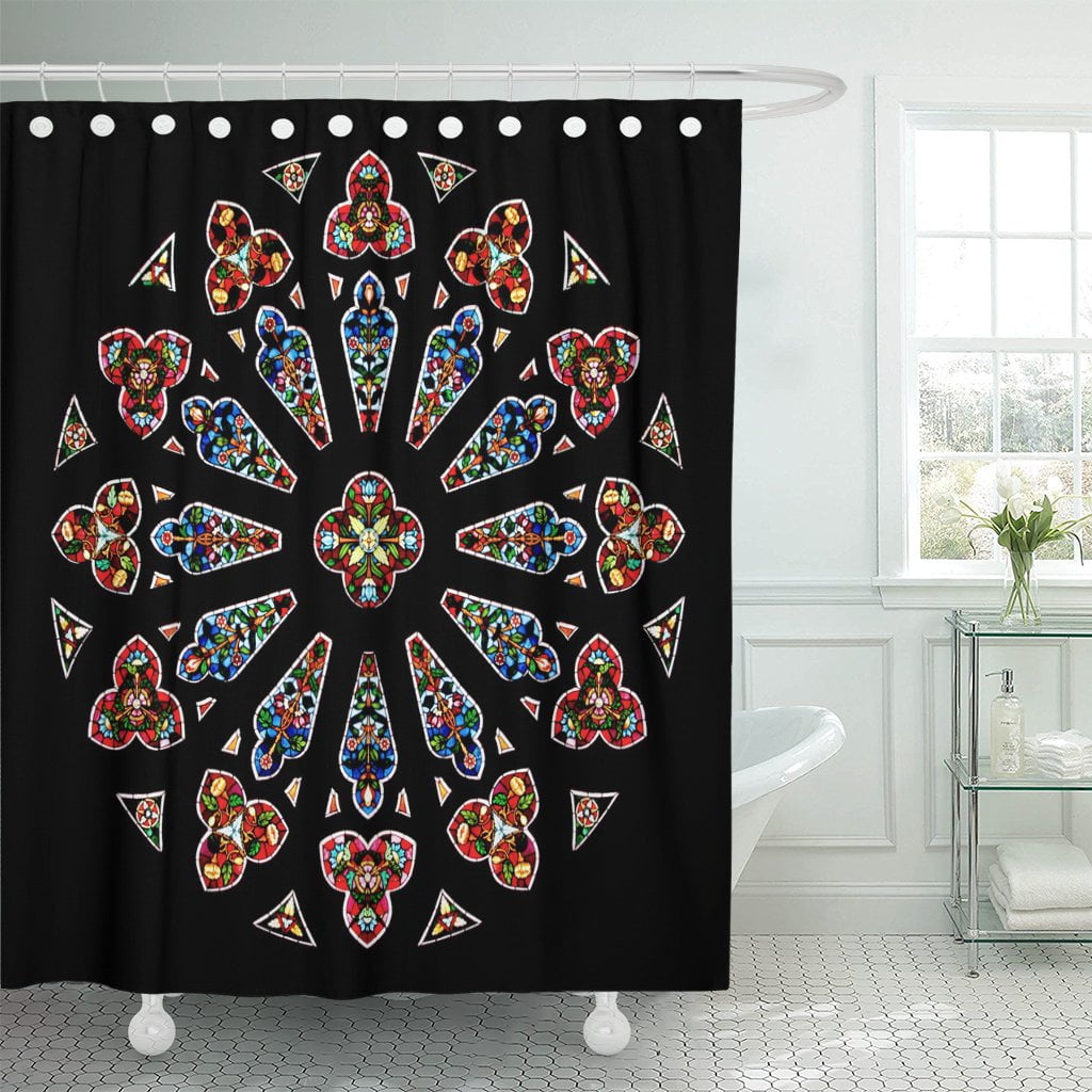 PKNMT Colorful Stain Stained Glass in Cathedral Window Church Catholic