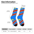 thumbnail image 3 of Womens Congo Flag Dress Crew Socks Colorful Novelty Socks, 3 of 7