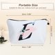 thumbnail image 5 of Bolsa de Maquillaje Personalizada Unique Bargains con Letra E Bolsa Blanca, 5 of 7
