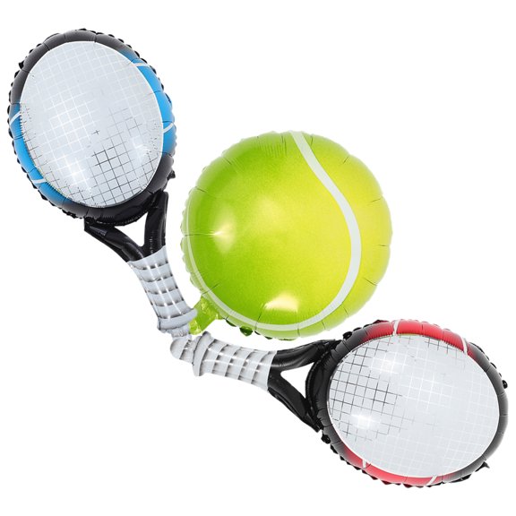 1 Set of Tennis Themed Party Supplies Tennis Balloons And Rackets Tennis Ball Balloons Sports Party And Birthday Party Decorations Inflatable Tennis Balloons