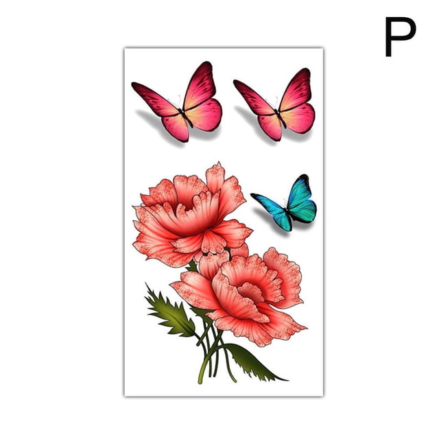 Temporary Tattoo Stickers - Safe Soft Changeable - Plant Ingredients - Up to 15 Days Wear - 18 Designs