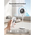 thumbnail image 2 of PELONIS AeroFan 2 en 1, ventilador de mesa y ventilador de pedestal, 22 pies/s, OmniFlow (oscilación automática de 135°+90°), ventilador de piso silencioso de 23 dB con 3 velocidades, control remoto, 2 of 5