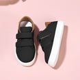 thumbnail image 4 of hengsof Kids Color Block Synthetic Leather Sneakers Breathable Casual Double Hook and Loop Fastener Flat Shoes New Girls Athletic Shoes, 4 of 5