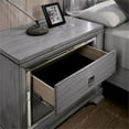 thumbnail image 5 of Bowery Hill 2-Drawer Contemporary Solid Wood Nightstand in Gray, 5 of 5
