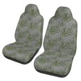 thumbnail image 1 of Easy to Install Car Universal Seat Cover, Grey Bamboo Pattern Four Seasons Universal Front Seat Cover, 2-Piece, 1 of 8