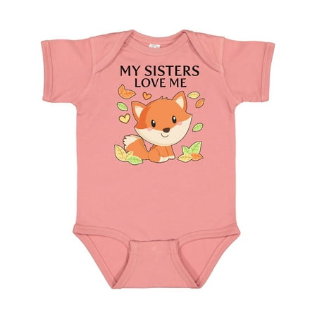 

Inktastic My Sisters Love Me- little fox Gift Baby Boy or Baby Girl Bodysuit