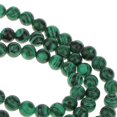 thumbnail image 4 of Una Hebra De Perlas Sueltas De Piedras Preciosas Redondas De Malaquita Verde De 6 Mm / 15,5 Pulgadas De Largo Sunnimix 6mm Redonda, 4 of 6