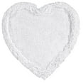 thumbnail image 5 of Better Trends 30'' x 30'' Heart Shape Bathroom Rug with Non Slip Backing 100% Cotton Water Absorbent, Machine Washable, (White) Shaggy Border Collection, 5 of 6