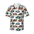 thumbnail image 1 of Fotbe Pirate Hats Camisa Hawaiana para Hombre Unisex – Camisa Casual de Verano con Botones de Manga Corta de Algodón y Lino,Large, 1 of 7