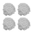 thumbnail image 2 of Posavasos tejidos con hilo de algodón, 4 Uds., con borla, redondos, Color puro, elegantes, pintalabios DIY, almohadillas para ollas, color gris, 2 of 8