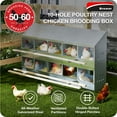 thumbnail image 2 of Brower Galvanized Steel 10 Hole 50 Bird Poultry Nest Chicken Brooding Box, 2 of 11
