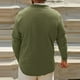 thumbnail image 5 of Blusa y camisa de manga larga con cuello alto para hombre, informal, a la moda, de color liso, transpirable, de manga larga, con cuello alto y bolsillo con botones, blusa de poliéster para hombre, 5 of 9