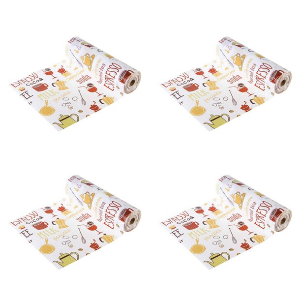 4X Papel de Espuma Revestimiento para Estantes de Cajones Multifuncional para Gabinetes de Cocina, Refrigerador, Cajones, Gabinetes (Rojo, 12 X 196 Pulgadas)