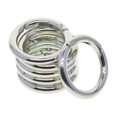 thumbnail image 3 of Anillos Redondos de Resorte BLESIY 6 uds Mosquetón Redondo Cierre de Abrazadera Plata, 3 of 8