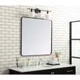 thumbnail image 3 of Soft corner metal rectangular mirror 36x36 inch in Black, 3 of 5