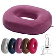 thumbnail image 6 of Cozival Donut Pillow, Memory Foam Seat Cushion with Hollow Center, Slow-Rebound Orthopedic Coccyx Pillow for Office Chair, Car Seat, and Home Use, Pressure Relief Comfort Pad, Coccyx Cushion, Purple, 6 of 9