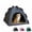 GY, variant on Foldable All Season Dog Bed, Breathable Portable Pet Tent with Reversible Cooling Mat, Linen Anti Anxiety Cat Bed Nest, Indoor Outdoor Sleeping House for Small Medium Dogs & Indoor Cats