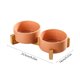 thumbnail image 3 of Comedero y cuenco de agua elevado de cerámica doble para gatos y perros pequeños para proteger, 3 of 7
