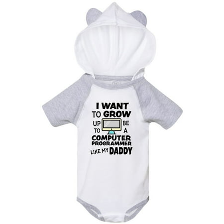 

Inktastic I Want To Grow up To Be a Computer Programmer Like My Daddy Gift Baby Boy or Baby Girl Bodysuit